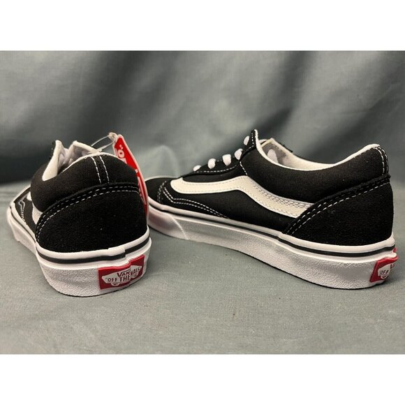 Vans boys Old Skool Casual Sneakers Canvas Black White Size 5.5 NEW IN BOX! - Picture 4 of 6